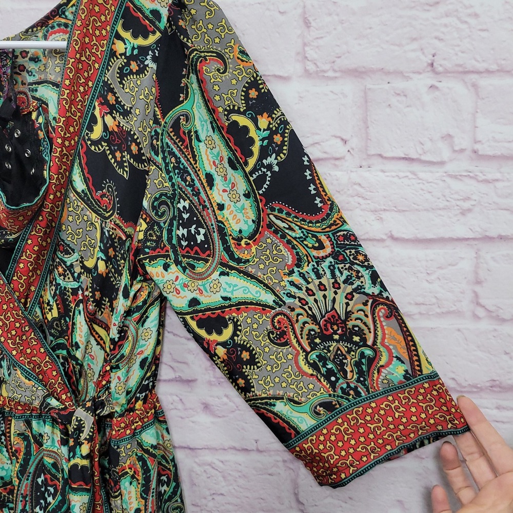 Me 2 Magic Boho Paisley Jumpsuit S Matching Cami Cover Retro Boho Festival Hippy - Picture 8 of 10